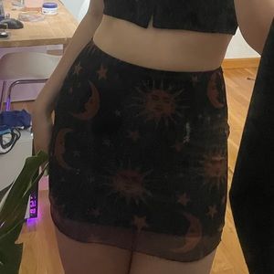 Sun and Moon Y2K Mini Skirt